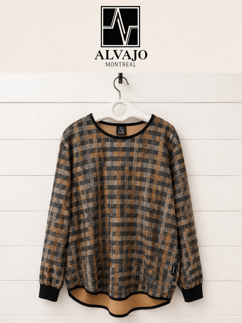 ALVAJO Montreal men’s Unisex Plaid Sweater XL